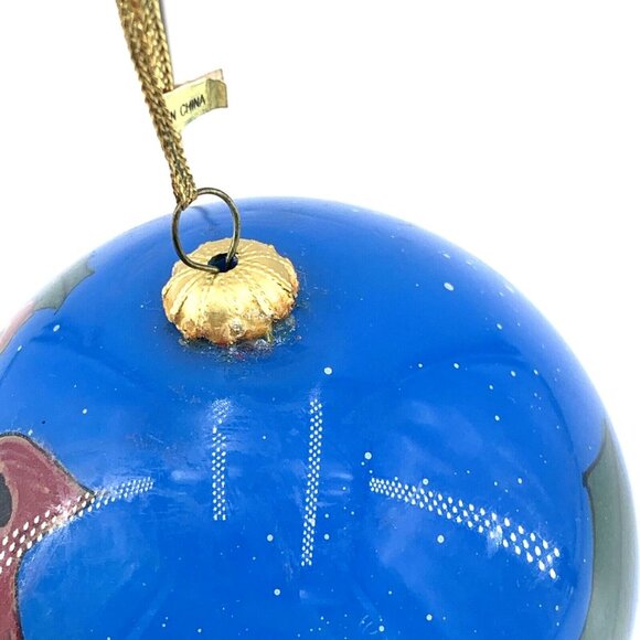 Li Bien Ornament Cardinal Reverse Painted 2000 Glass 3.5" - Picture 6 of 7